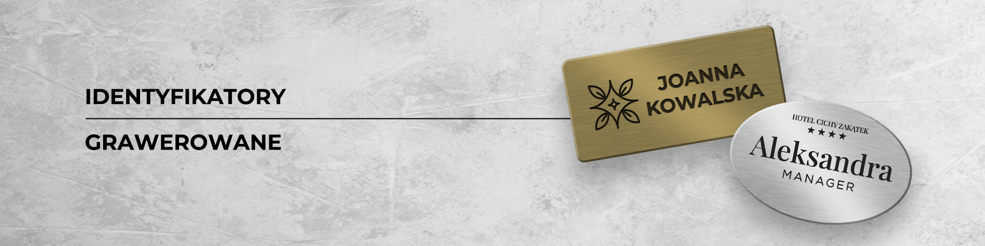 Identyfikatory grawerowane